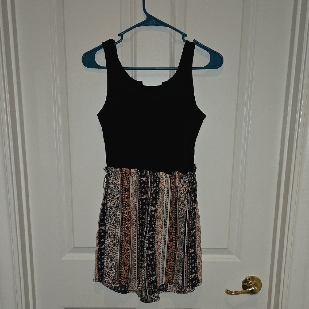 Black and Multicolor Women's Shorts